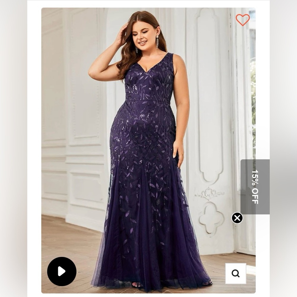 Ever Pretty Purple Evening Gown